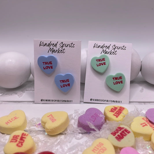 # 1120 True Love conversation heart studs