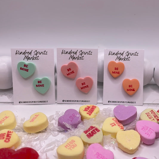 # 1116 Be Mine conversation heart studs