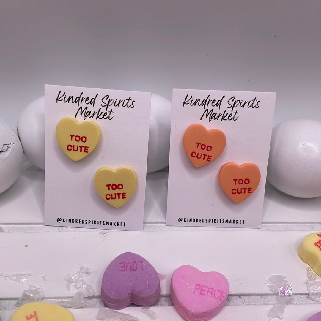 # 1128 Too Cute conversation heart studs