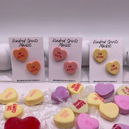 # 1115 UR Cute conversation heart studs