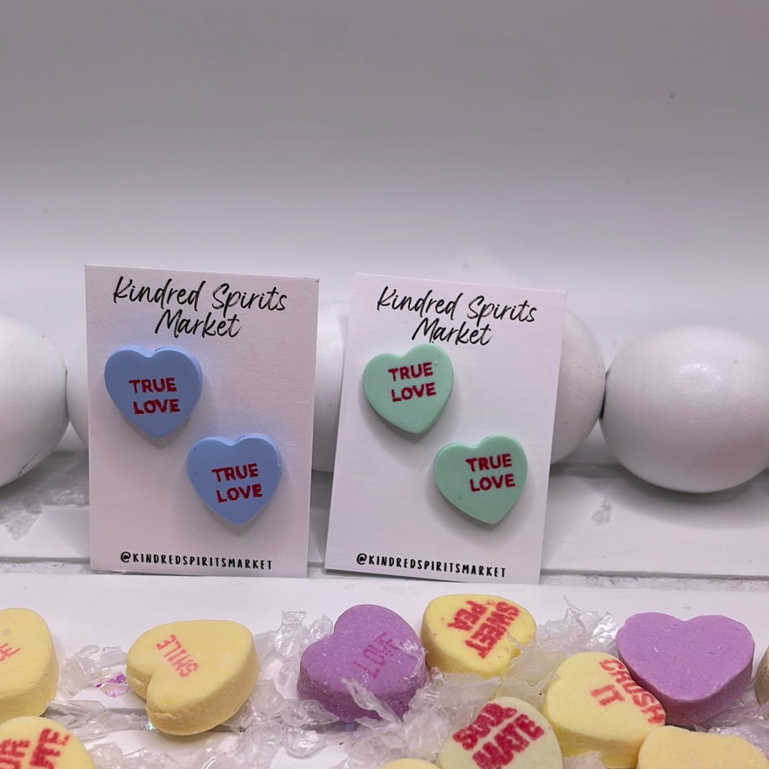 # 1120 True Love conversation heart studs