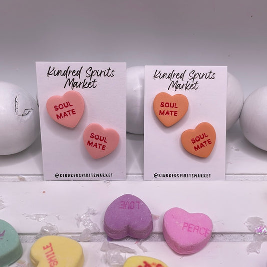 # 1127 Soul Mate conversation heart studs