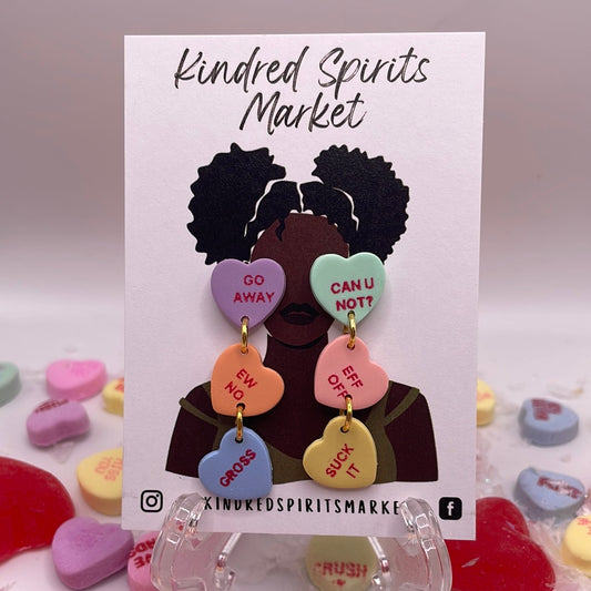1097 large dangle, salty conversation hearts