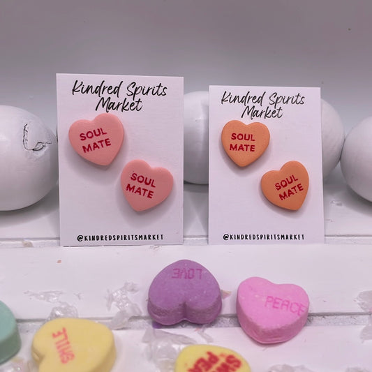 # 1127 Soul Mate conversation heart studs