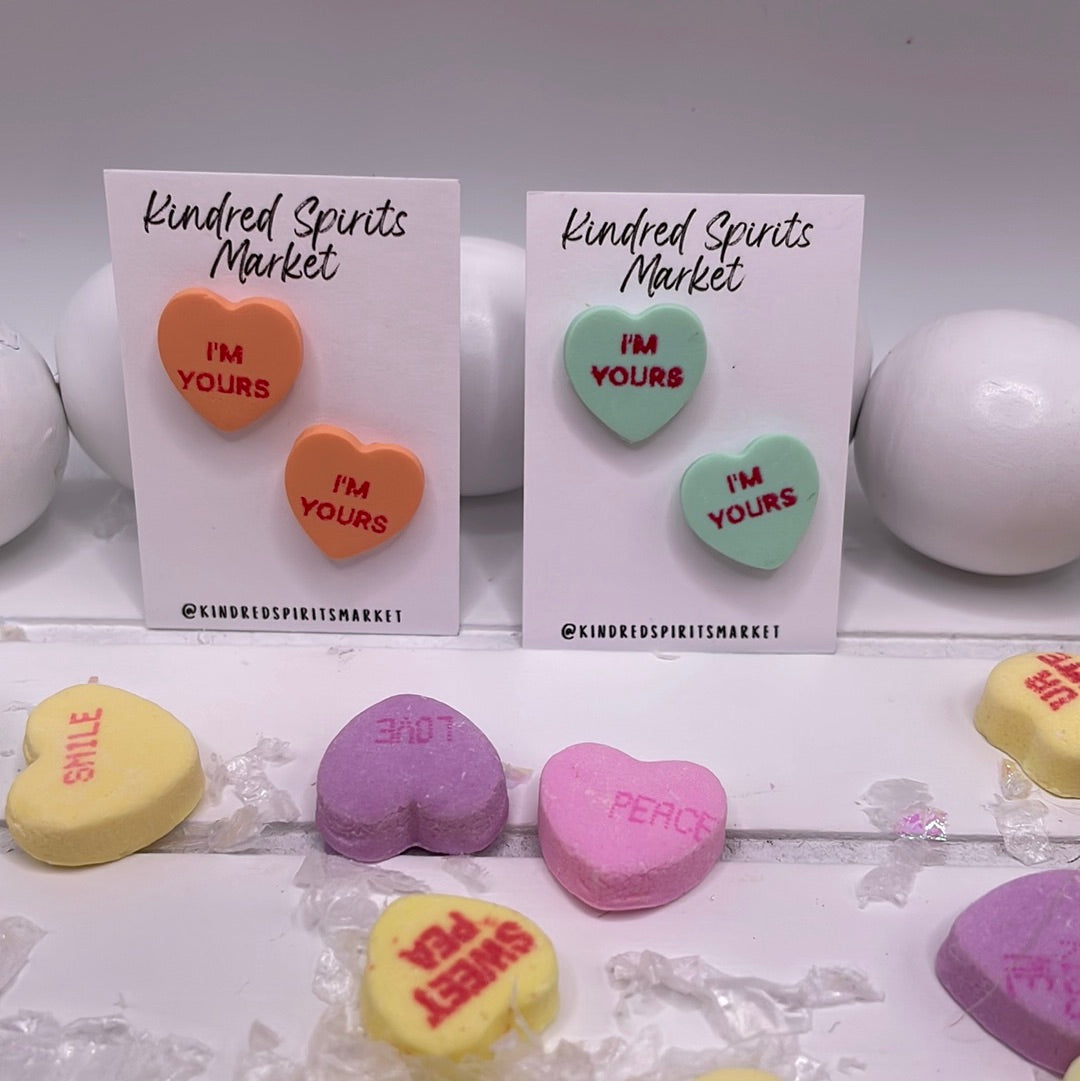 1130 I’m Yours conversation heart studs