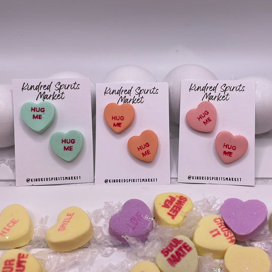 # 1119 Hug Me conversation heart studs
