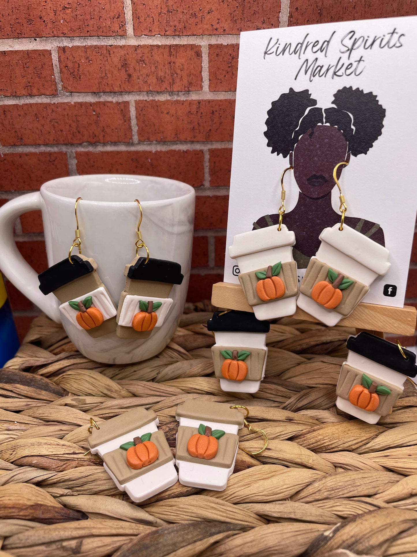 Pumpkin latte earrings