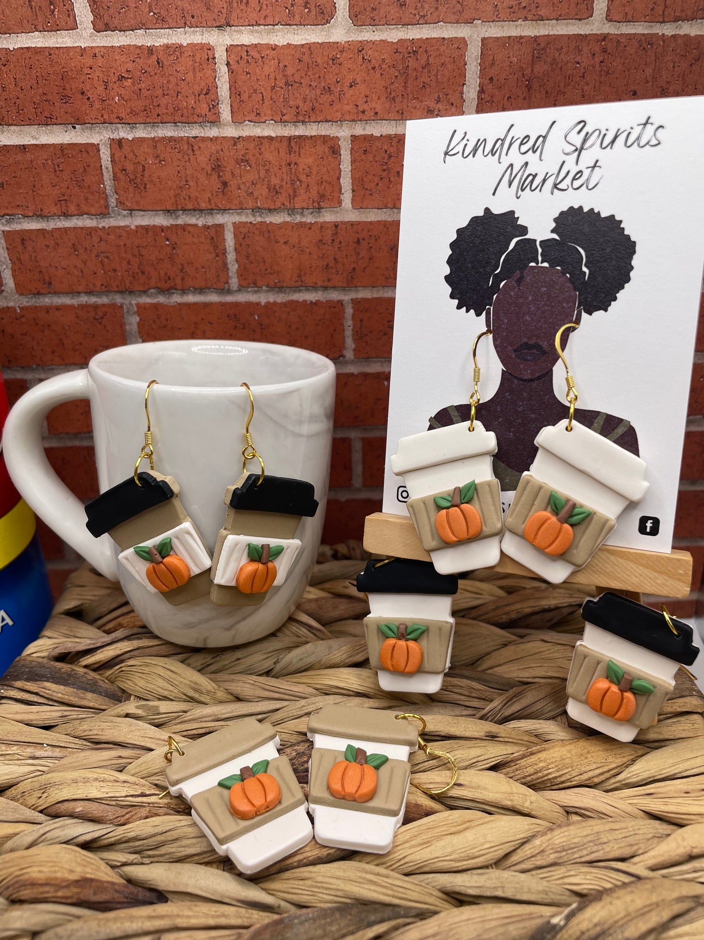 Pumpkin latte earrings