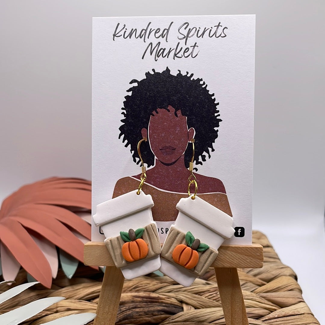 Pumpkin latte earrings